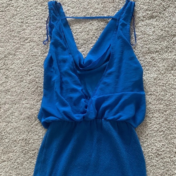 Zara Blue Open Back Dress - Picture 6 of 8